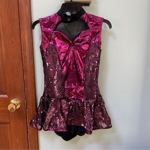 Elegant Pink Sequin Women's Dress